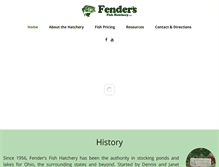 Tablet Screenshot of fendersfishhatchery.com